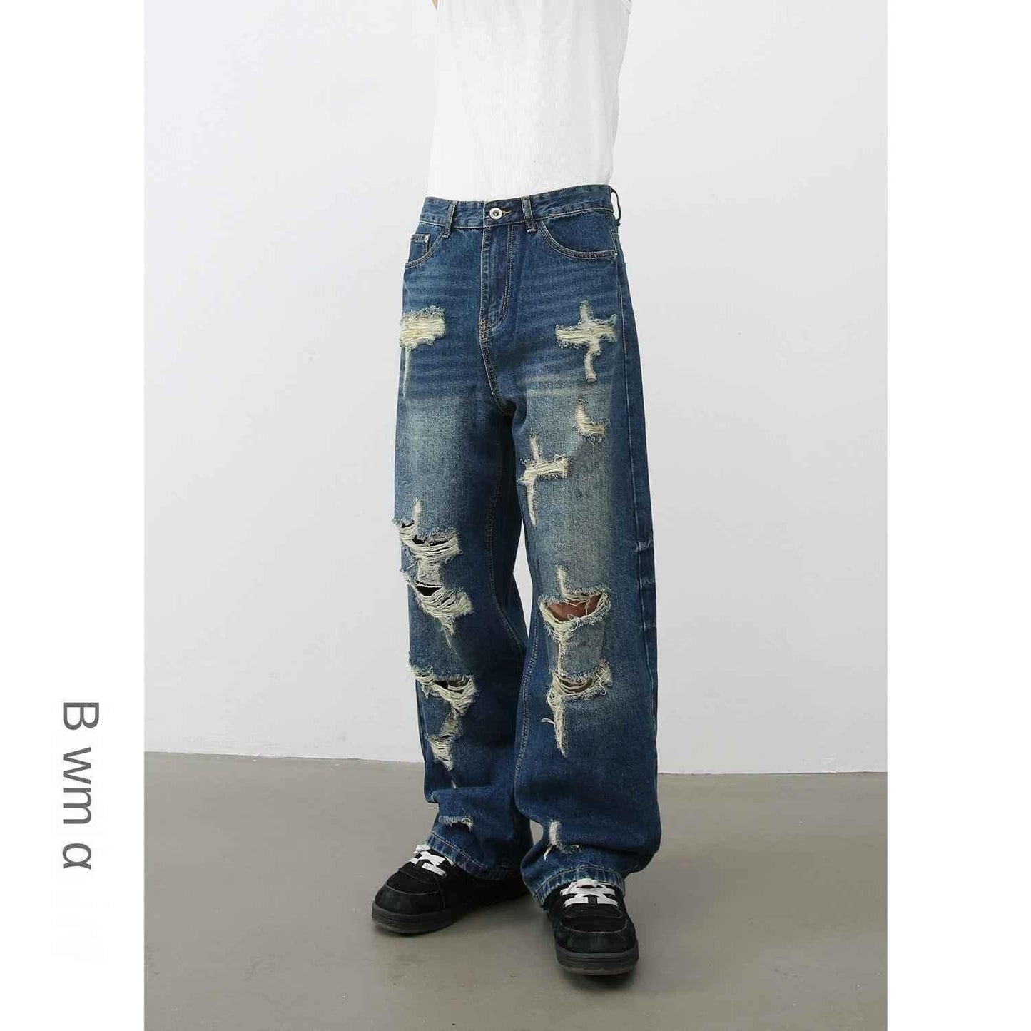American Style Distressed Denim Pants For Men | MuddyStock Originals