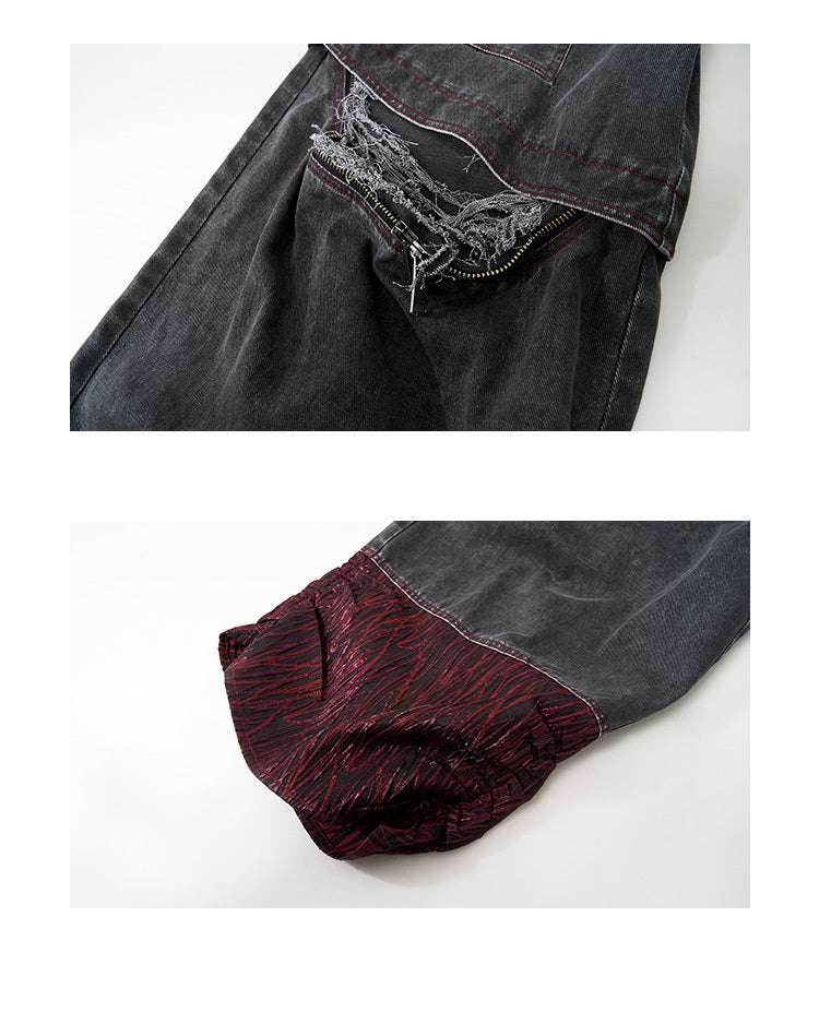 Niche American Retro Destroyed Jeans MuddyStock
