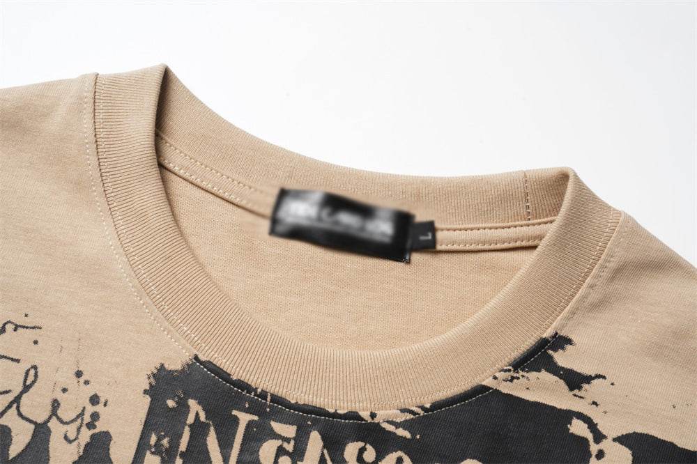 Palm Print Abstract Printing Short Sleeve T-shirt For Men MuddyStock