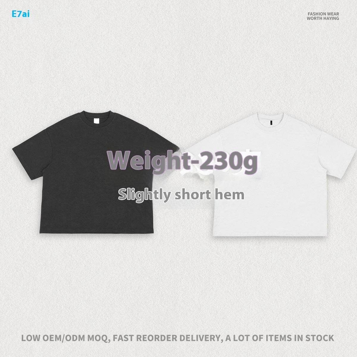 Popular Heavy Cotton Men's Short-sleeved T-shirt MuddyStock