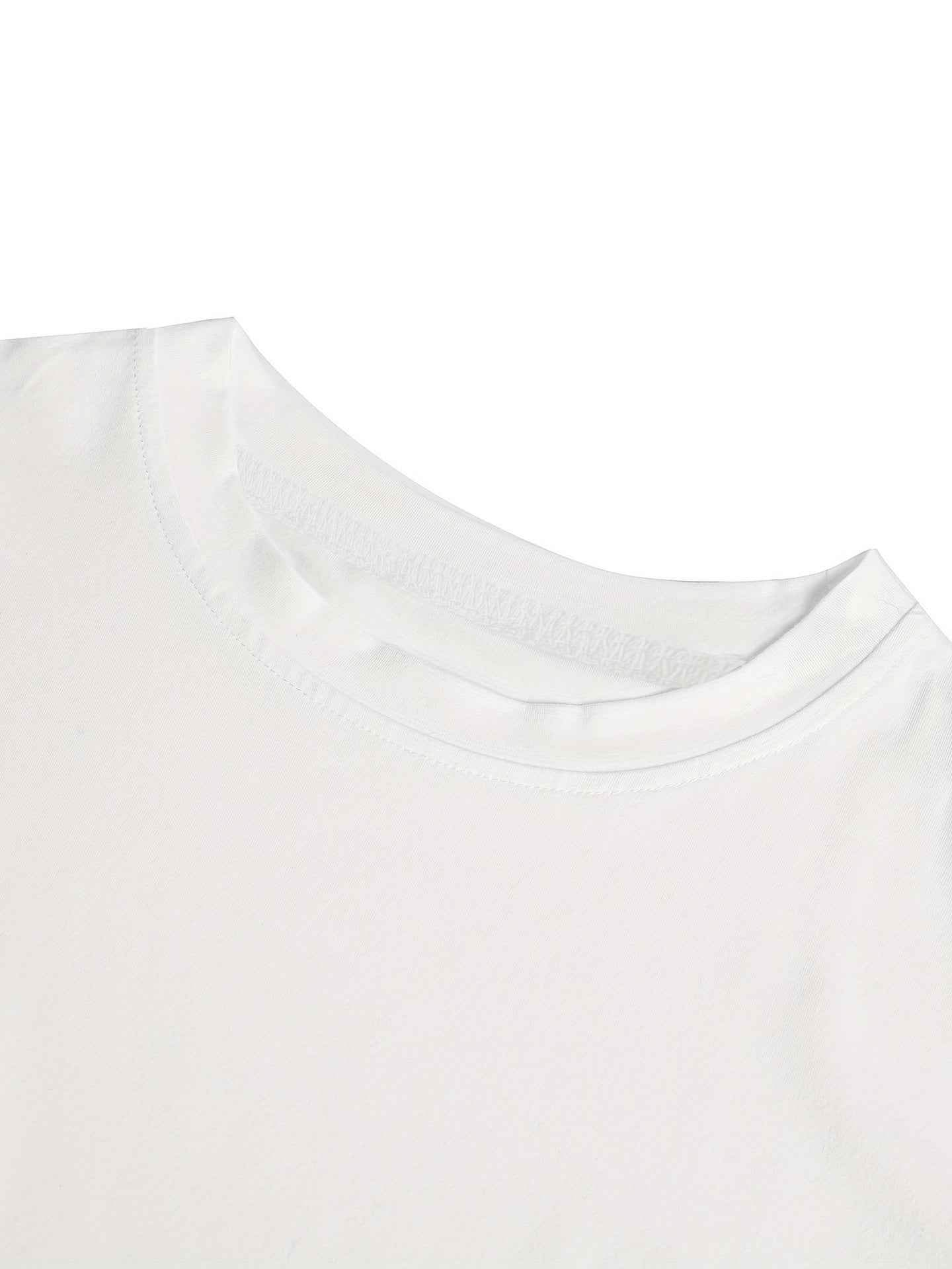 Men's Letter Vertical Line Printing Casual All-match Short-sleeved MuddyStock