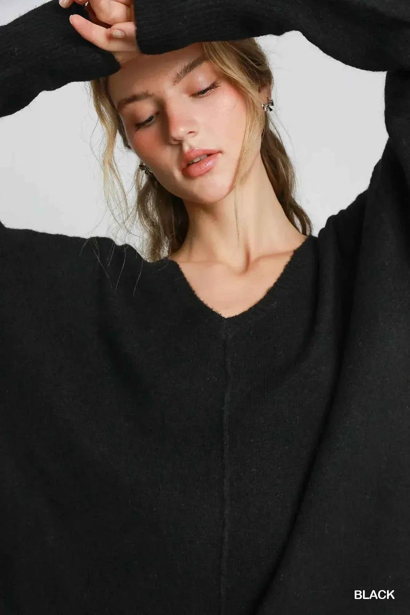 Umgee Wool Blended Pullover Sweater For Women