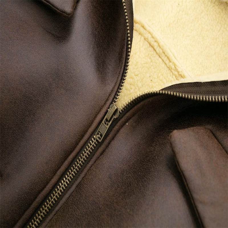 Thickened Lapel Double-sided Pilot Short Jacket For Women MuddyStock