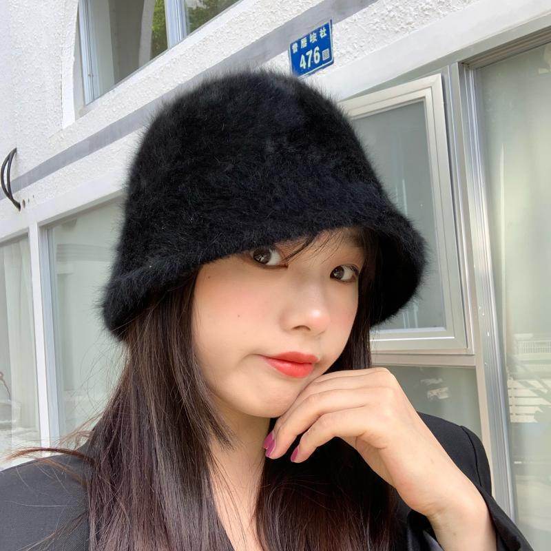 Women's warm hat autumn and winter Black M MuddyStock