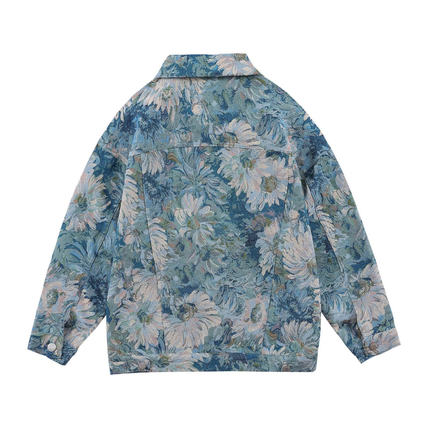 Floral Denim Autumn Loose Men And Women Jacket MuddyStock