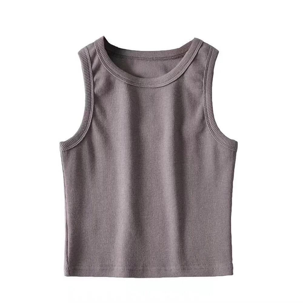 Round neck crop top for women | MuddyStock Originals Dark Grey