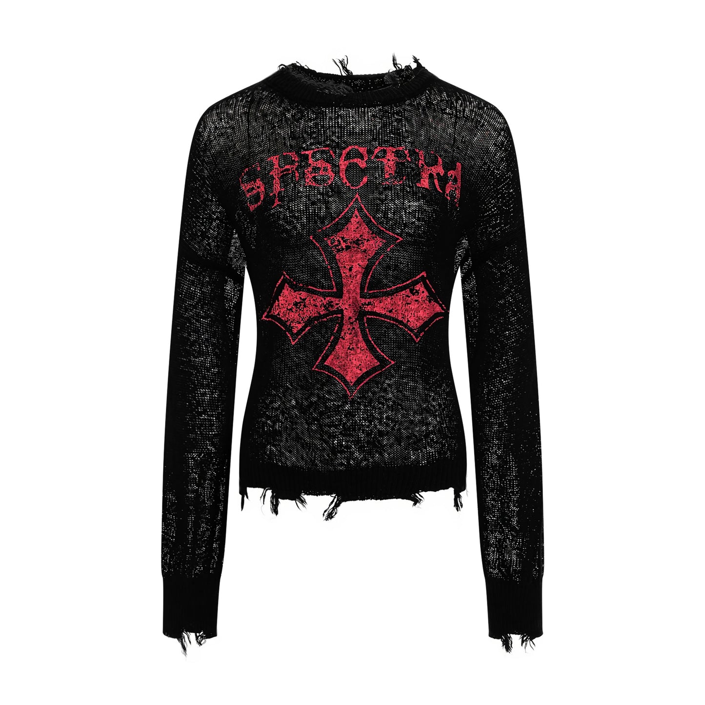 Hollow knit sweater top for women | MuddyStock Originals Black One size MuddyStock