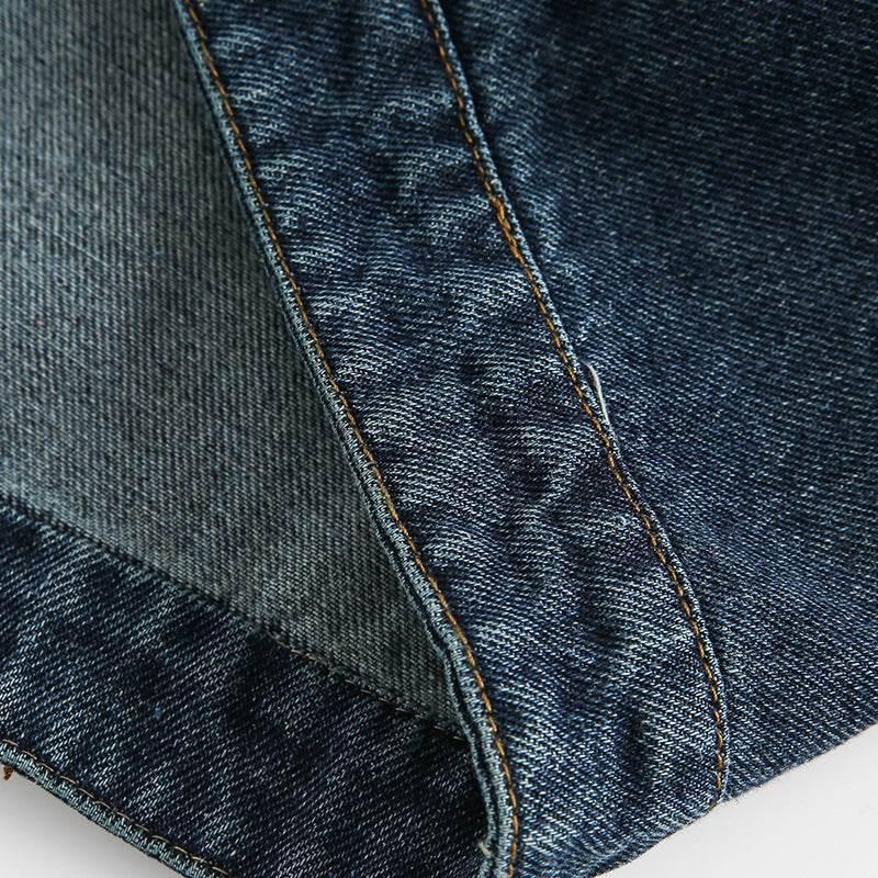 Polo Collar Japanese-style Retro Washed Denim Jacket For Men And Women