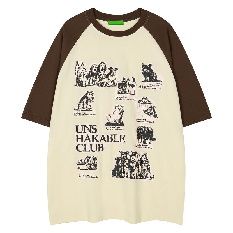 Raglan Sleeve Short-Sleeve T-Shirt for Men and Women | MuddyStock Originals Beige