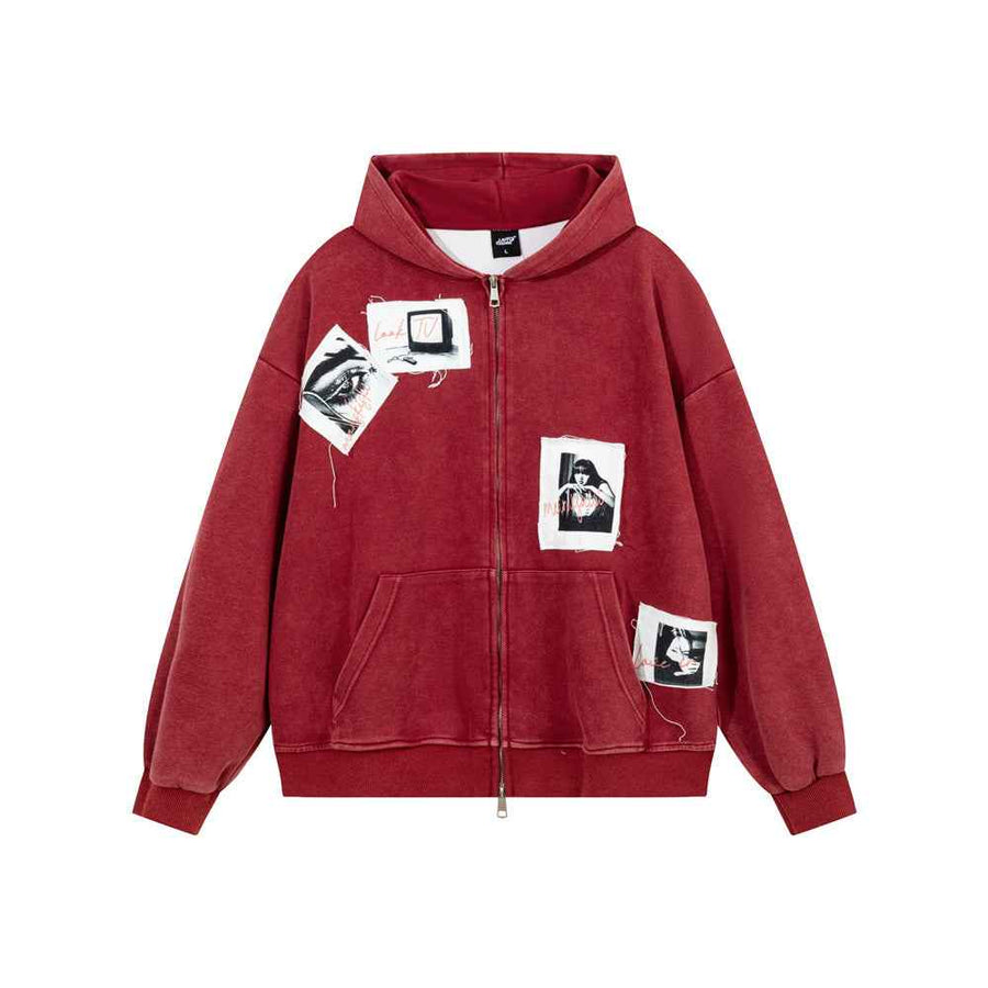 Color blocking washed hoodie for men and women | MuddyStock Originals