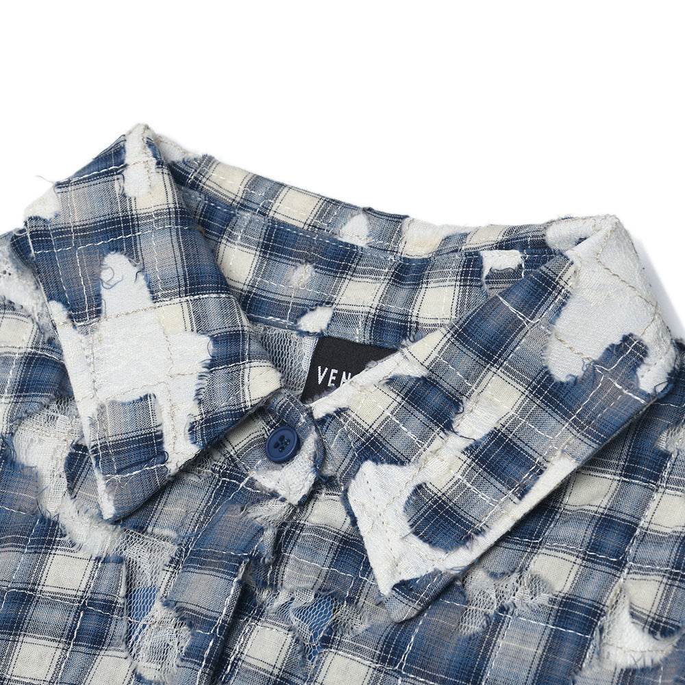 Fashion Personality Plaid Long-sleeved Shirt For Men And Women MuddyStock