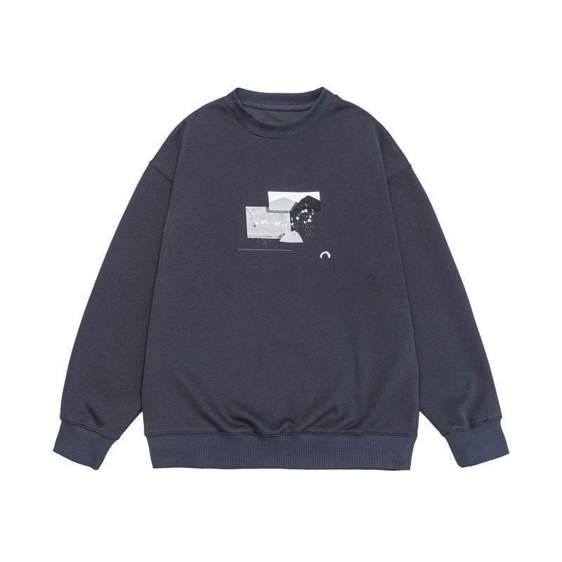 Round Neck Pullover Sweatshirt For Men And Women | MuddyStock Originals Blue Gray