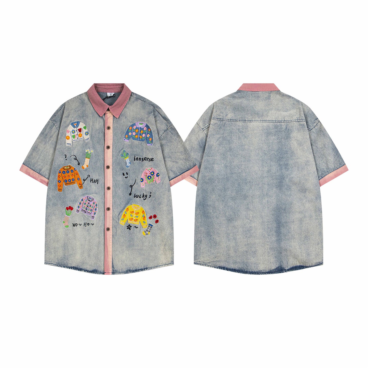 Retro Color Block Short Sleeve Shirt For Women | MuddyStock Originals eprolo