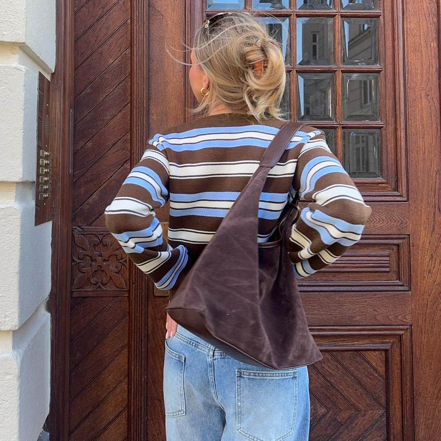 V-Neck Striped Sweater For Women | MuddyStock Originals MuddyStock
