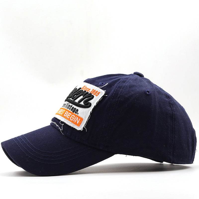 Big Alphabet Embroidery Baseball Washed Old Hat MuddyStock