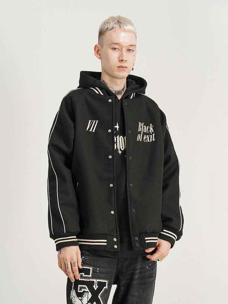Men's High Street Embroidered Loose Baseball Uniform Jacket MuddyStock