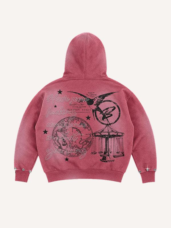 Casual Printed Polyester Hoodie For Men And Women