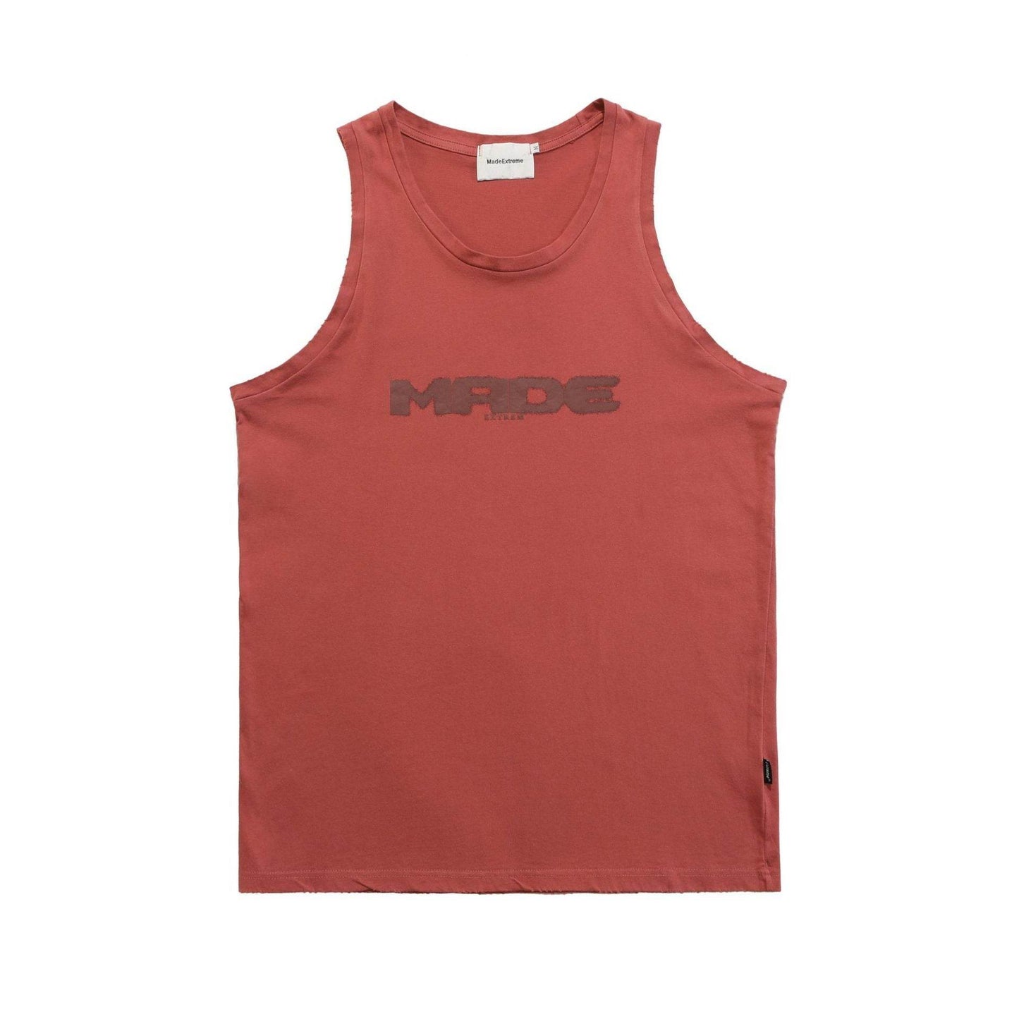 Street Retro Basic Letter Print Vest Bottoming Shirt Red MuddyStock