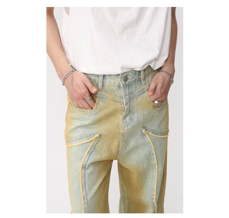 New High Street Retro Loose Distressed Popular Loose Jeans MuddyStock