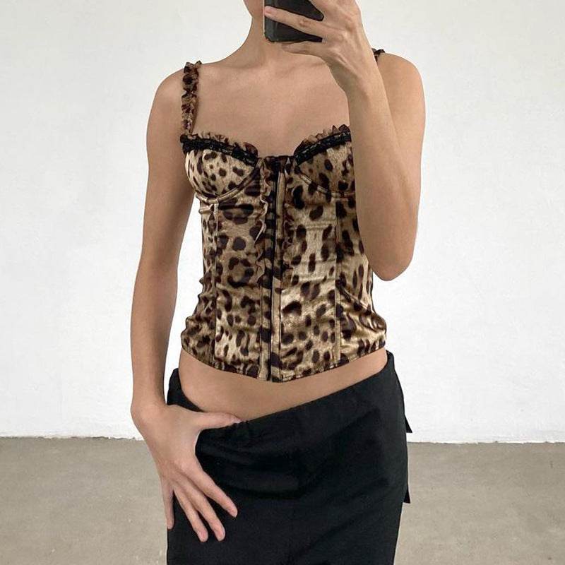 Women's Leopard Print Vest MuddyStock