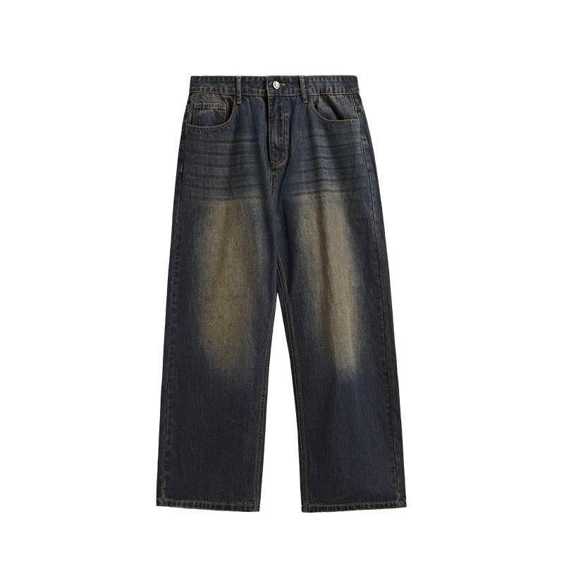 INF Men's Street Retro Wide Leg Jeans Rust Soil Color