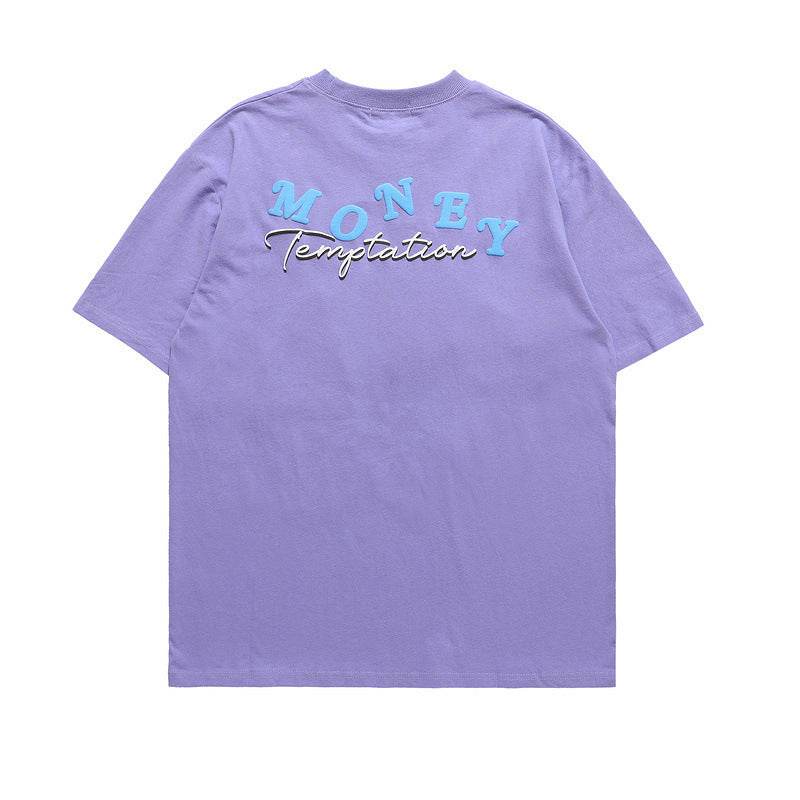 Skull Print American Loose Couple Half Sleeve T-Shirt MuddyStock