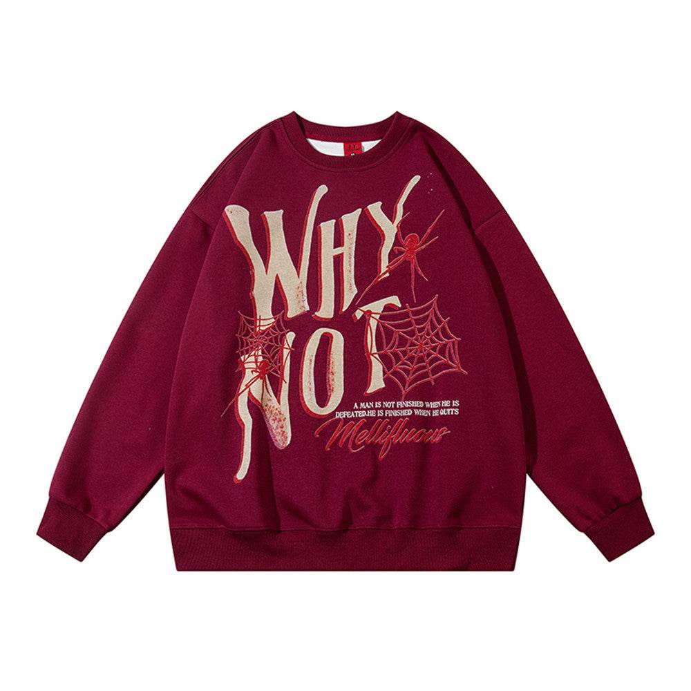Loose Women's Casual Spring And Autumn Pullover Red MuddyStock