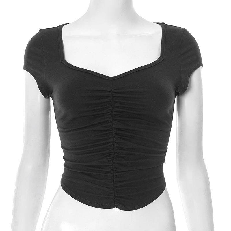 Women's Polyester Short Sleeved T-shirt Dark Gray MuddyStock