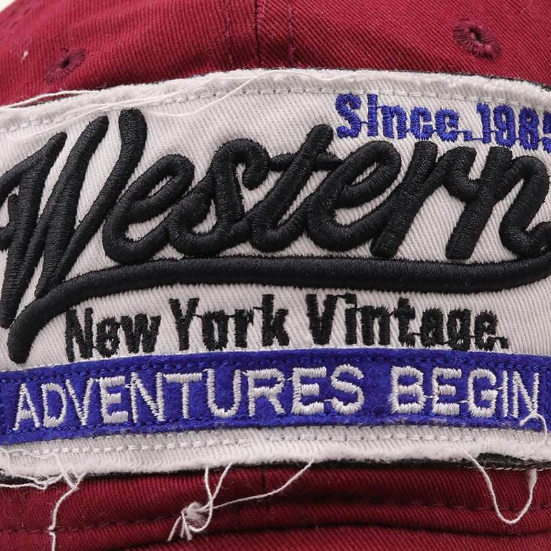 Big Alphabet Embroidery Baseball Washed Old Hat MuddyStock