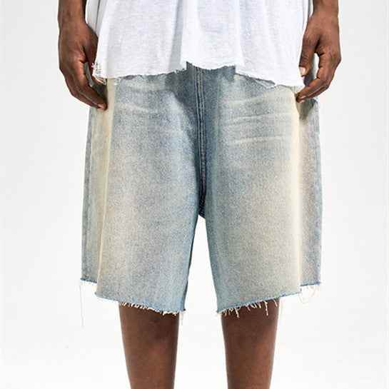 Men's Summer Retro Loose Fitting Denim Shorts MuddyStock