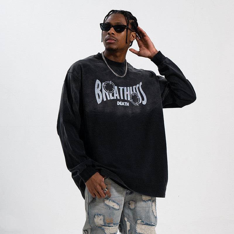 High Street Retro Long Sleeve T-shirt For Men MuddyStock
