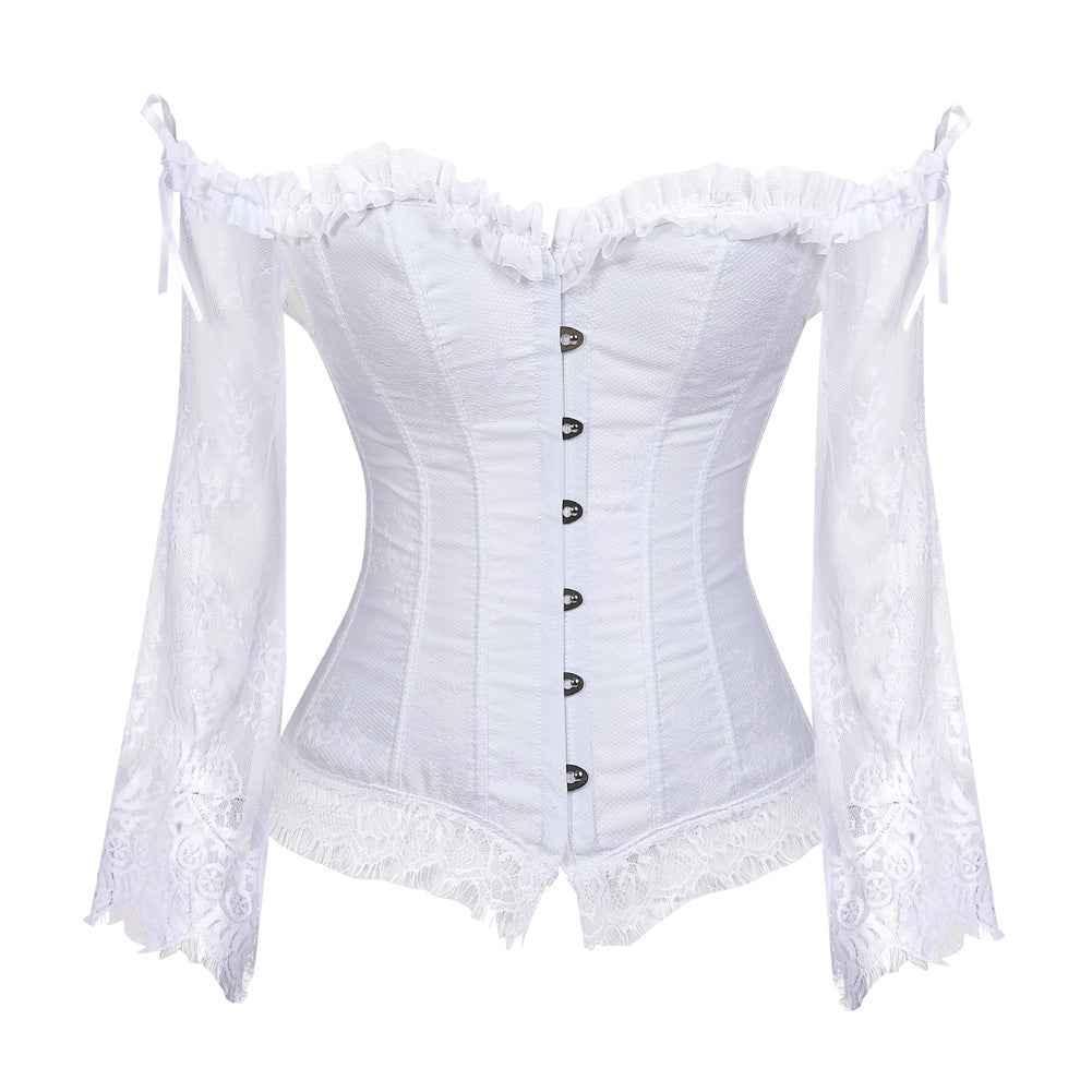 Women's Lace Long Sleeve Top White