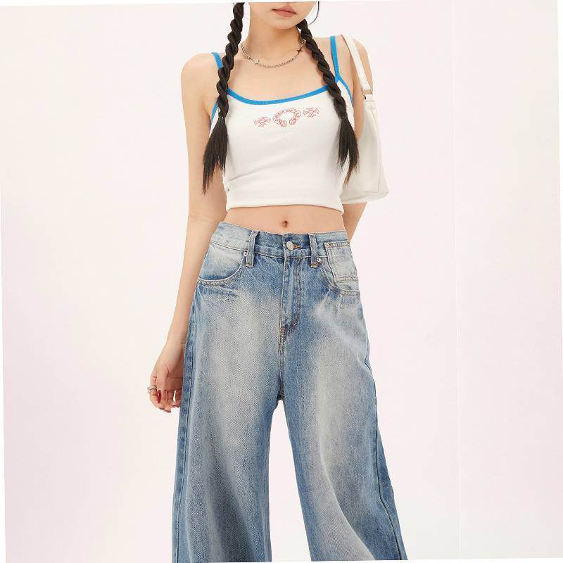 Fashionable All-match Straight Jeans For Women MuddyStock