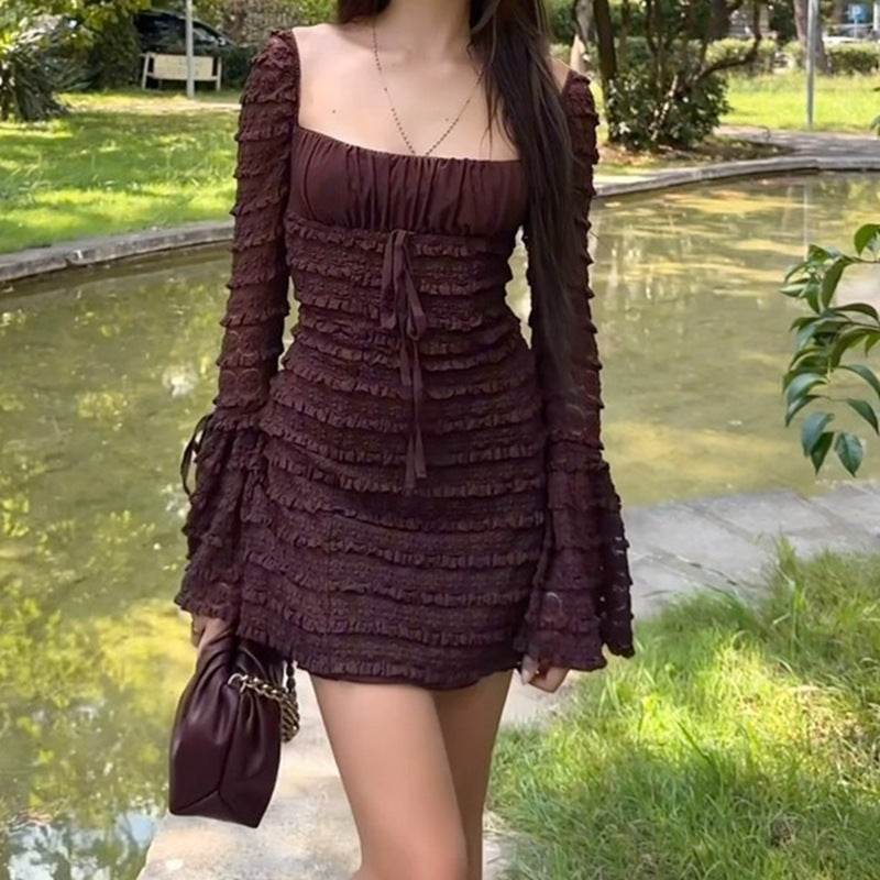 Bell Sleeve Sheath Dress Women MuddyStock