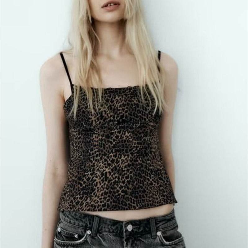 Silk Satin Textured Underwear Strap Top MuddyStock