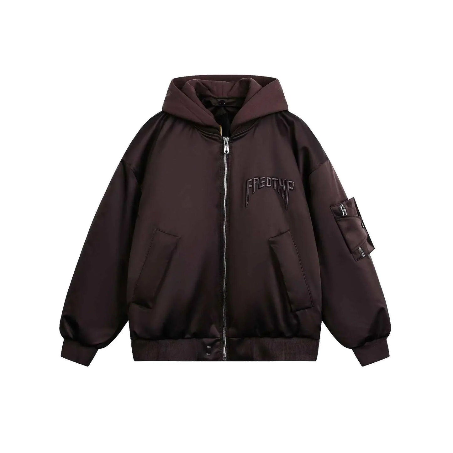 Detachable Hood White Duck Down Jacket For Men| MuddyStock Originals Brown