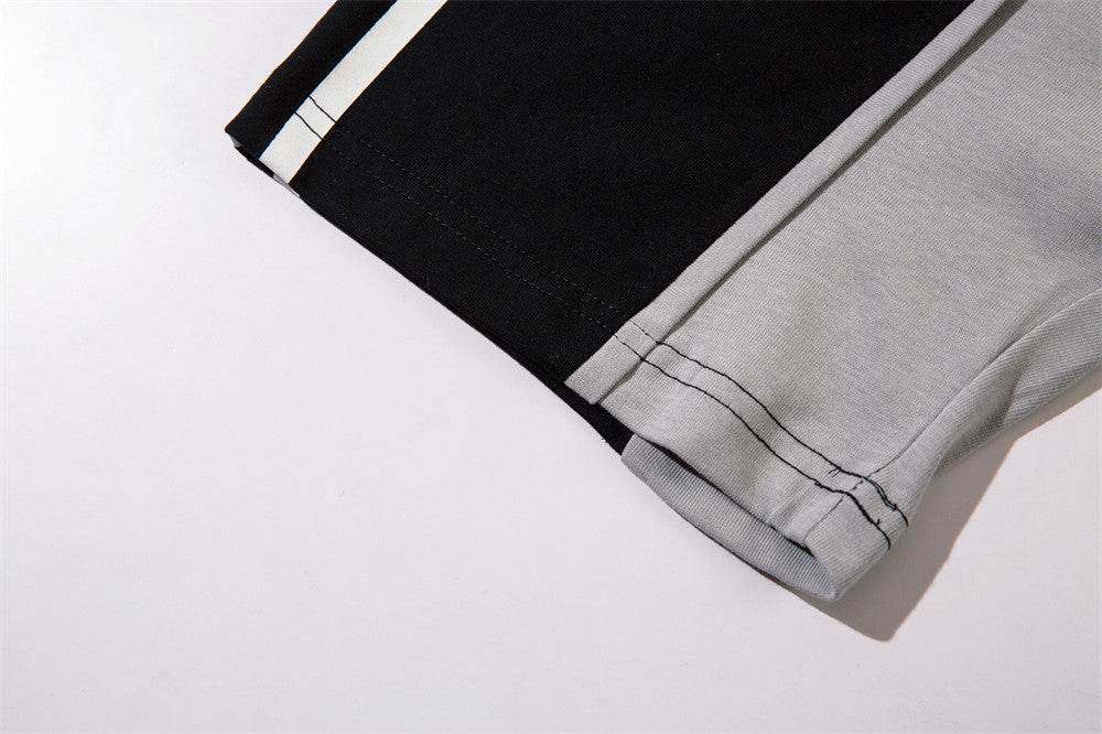 Sports Loose T-shirt Men's Color Contrast Patchwork MuddyStock