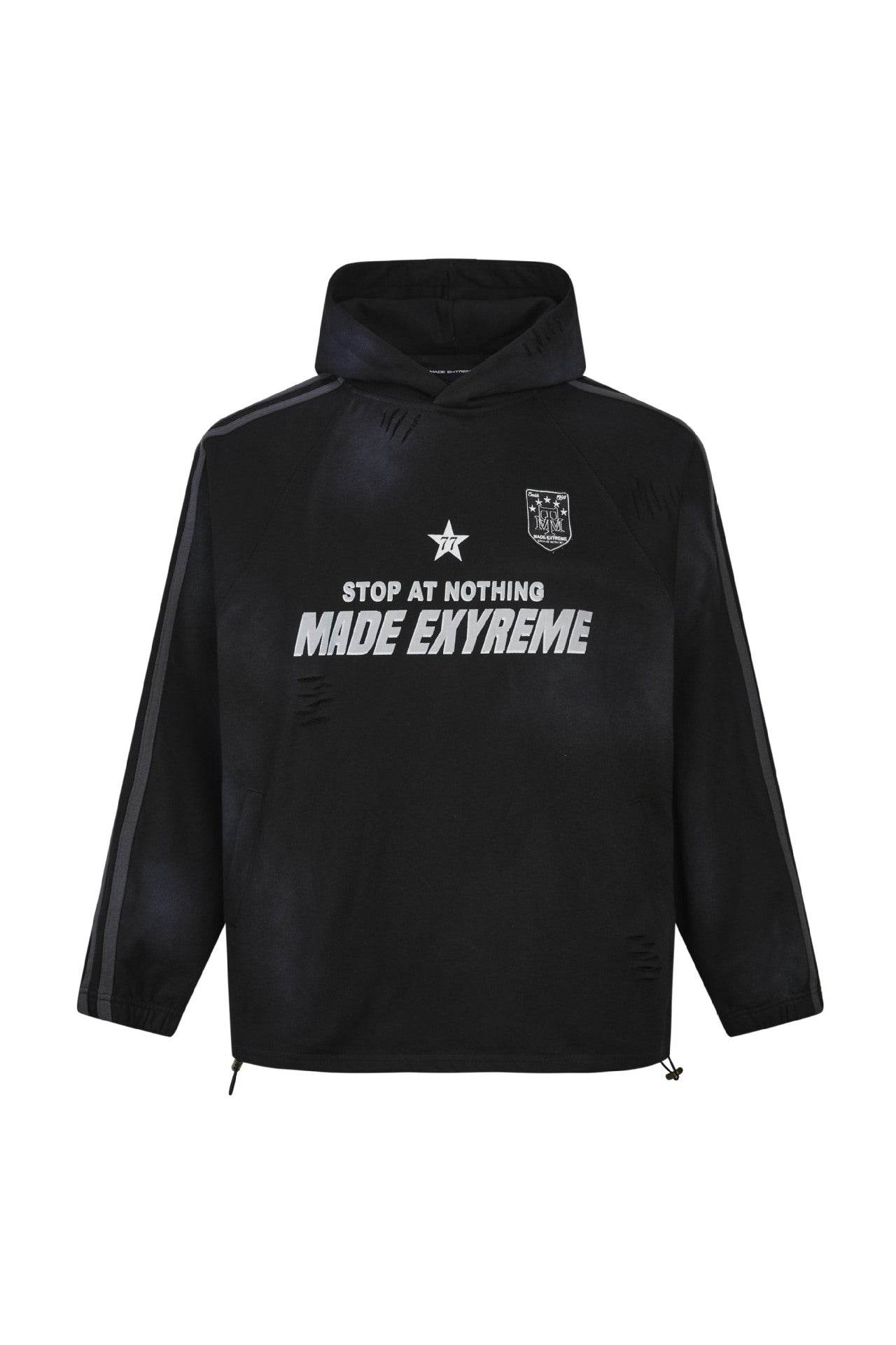 Vintage Washed Hooded Sweatshirt Jacket for Men and Women | MuddyStock Originals Black MuddyStock