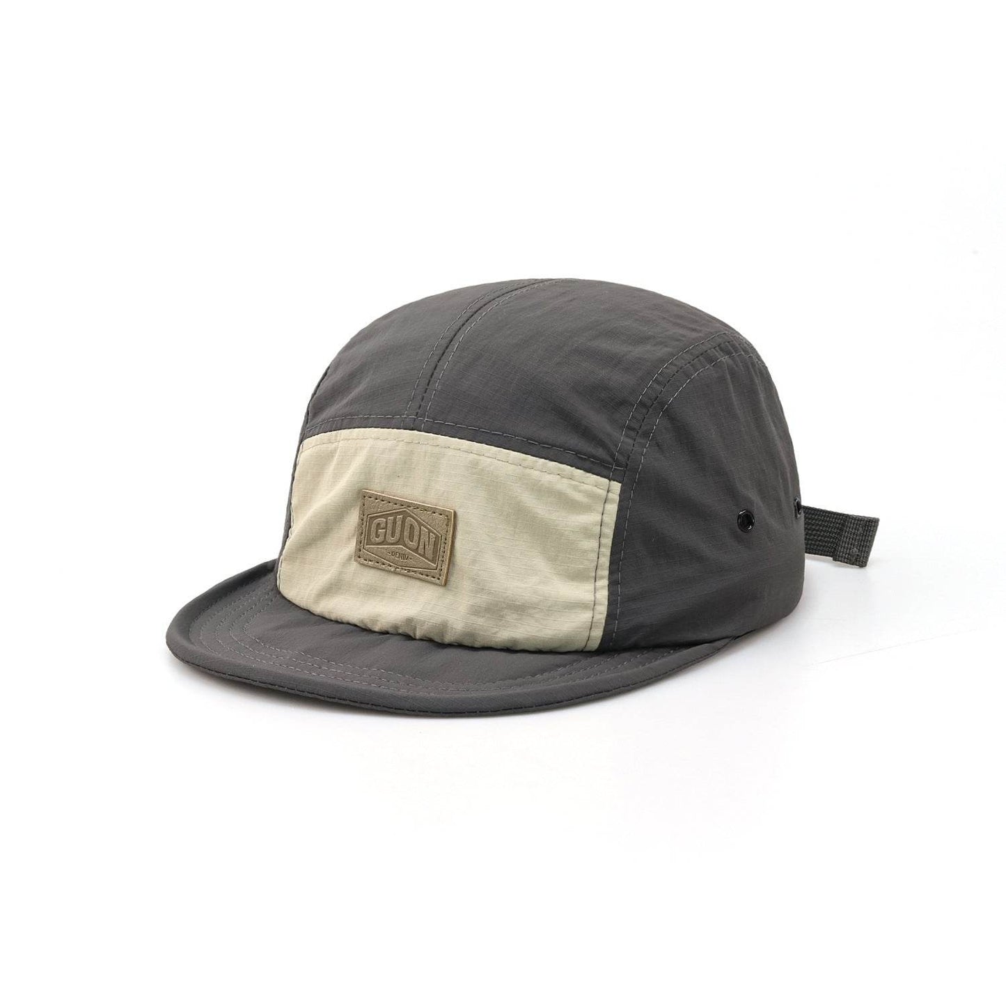 Retro Color Matching Outdoor Four Seasons Soft Brim Baseball Cap Gray Adjustable MuddyStock