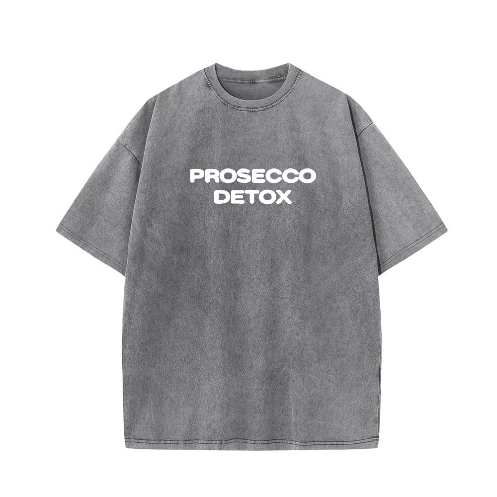 Style Letter Print Short Sleeve T-Shirt For Men And Women | MuddyStock Originals Gray + White Text MuddyStock