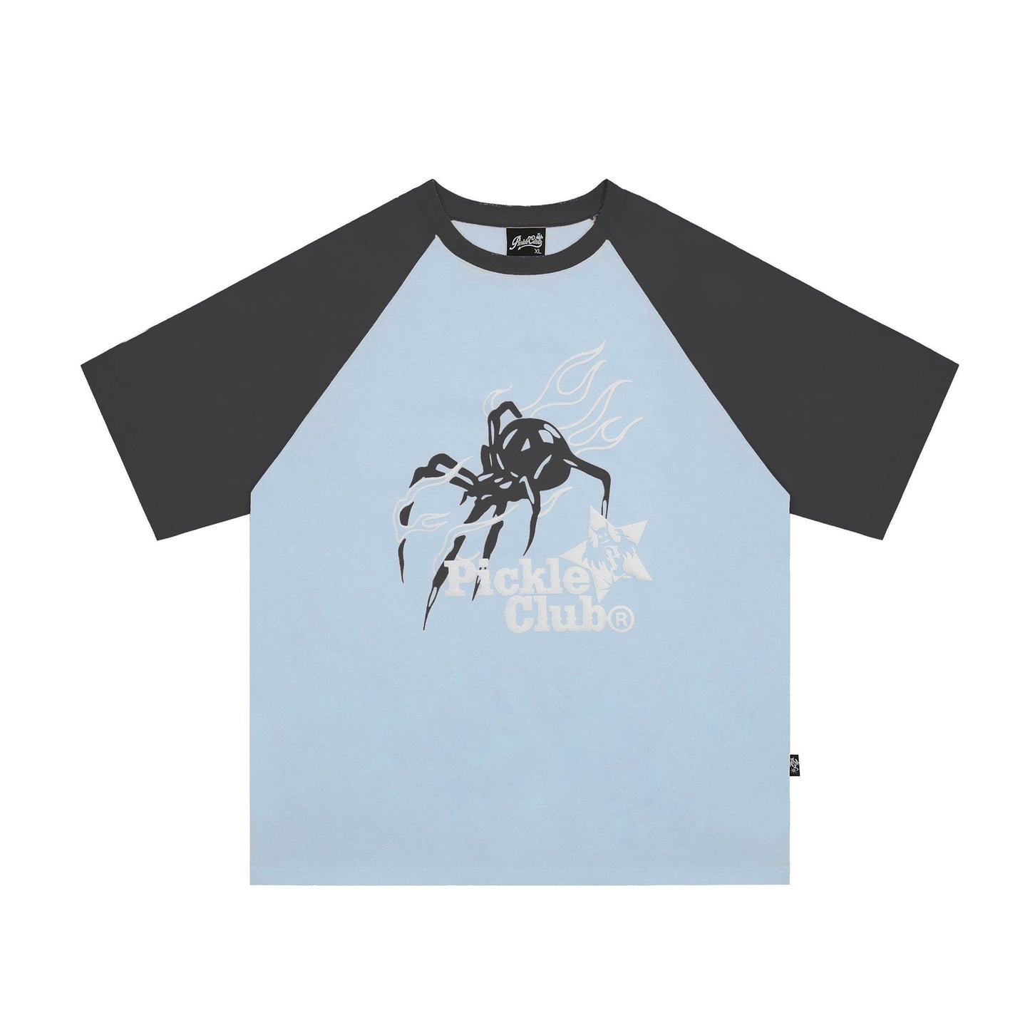 Vintage Oversized Street Retro T-shirt For Women Blue grey MuddyStock