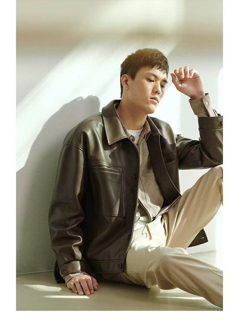 Fashion PU Leather Coat Men's Top MuddyStock