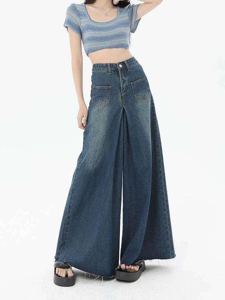 High Waist Slim Straight Pocket Jeans MuddyStock