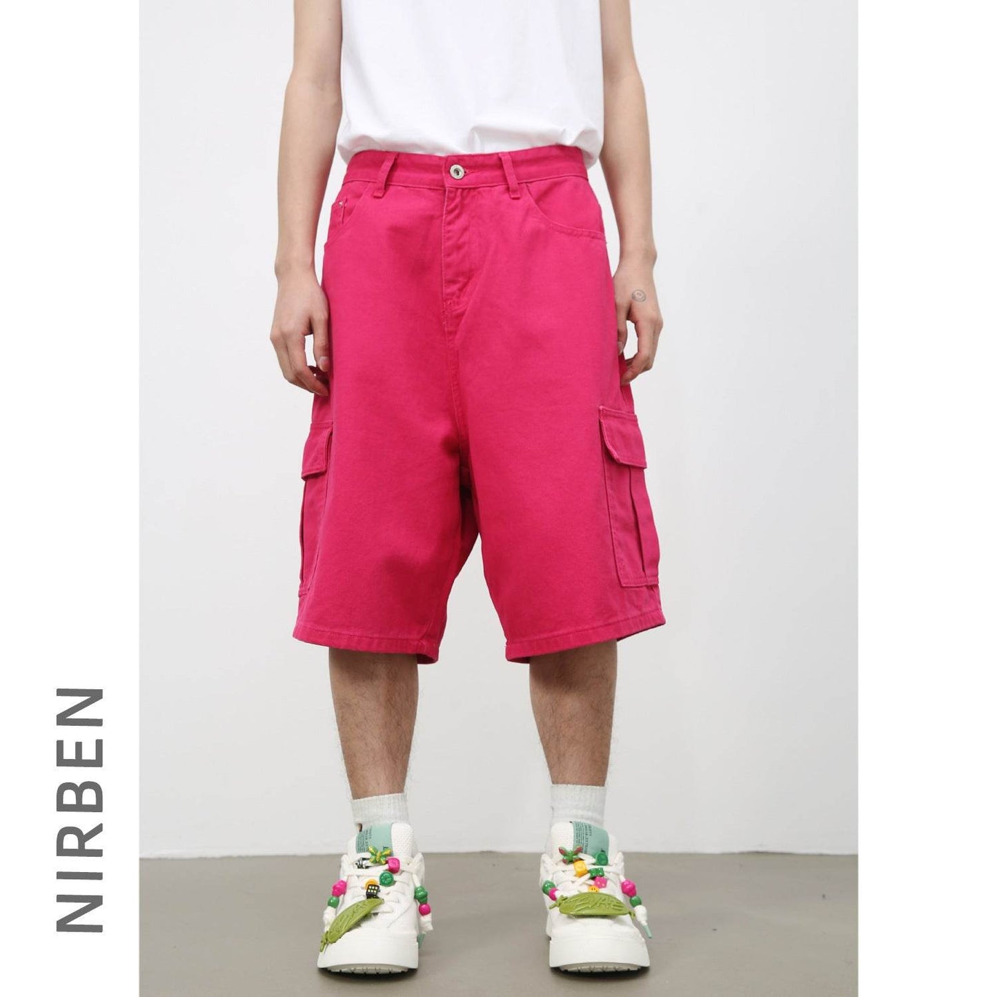 Straight Wide-leg Denim Shorts For Men And Women MuddyStock