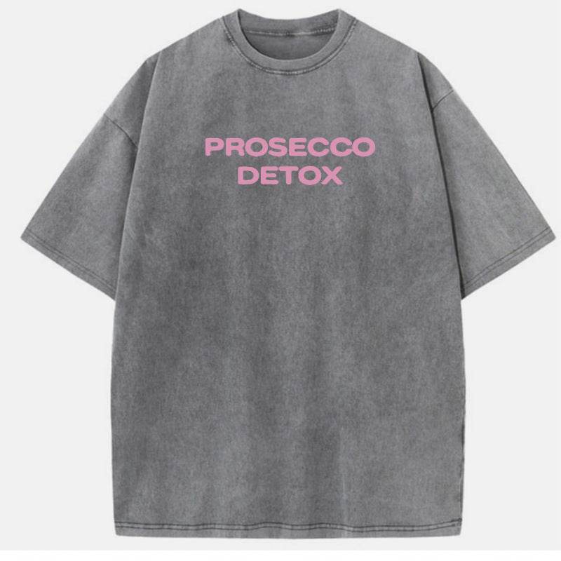 Style Letter Print Short Sleeve T-Shirt For Men And Women | MuddyStock Originals Light gray + pink text MuddyStock