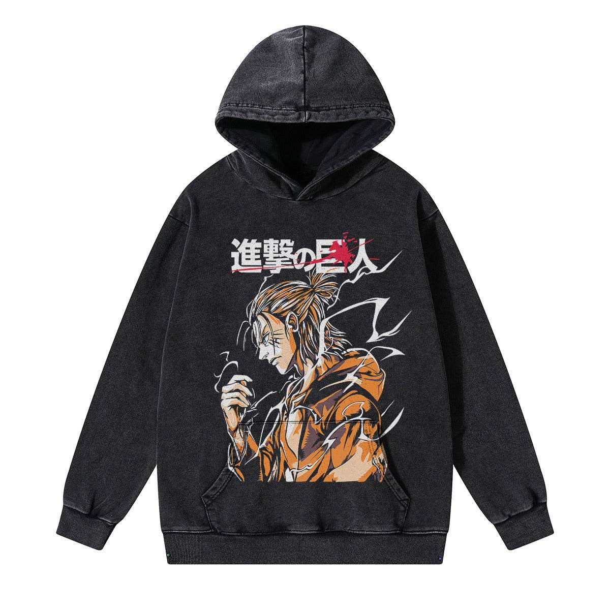 New Harajuku Japanese Street Pirate King Hoodie for Men | MuddyStock Originals W94-black MuddyStock