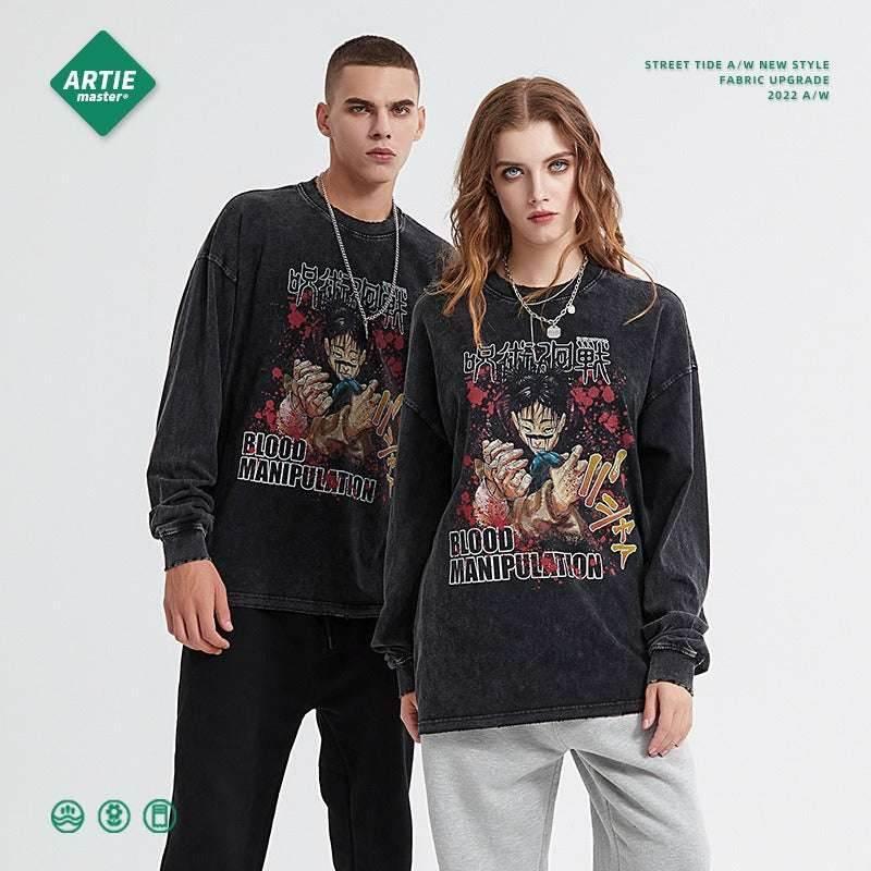 Anime Spell Digital Printed Long sleeved T-shirt For Men And Women | MuddyStock Originals