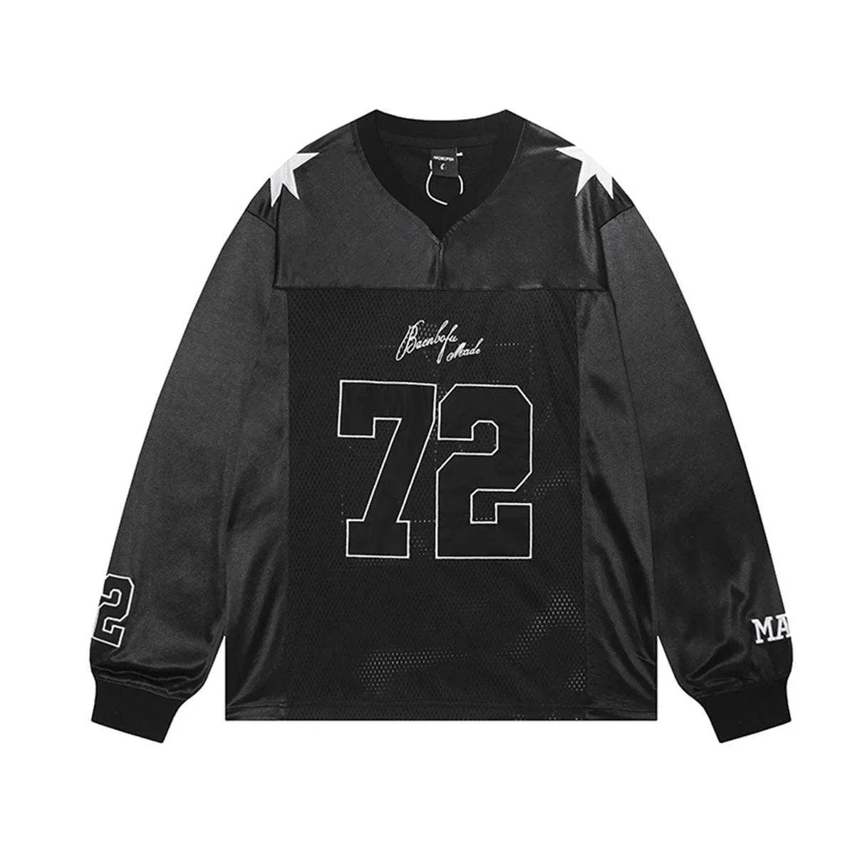 Loose hip hop sports T-shirt long sleeved for men and women | MuddyStock Originals Black