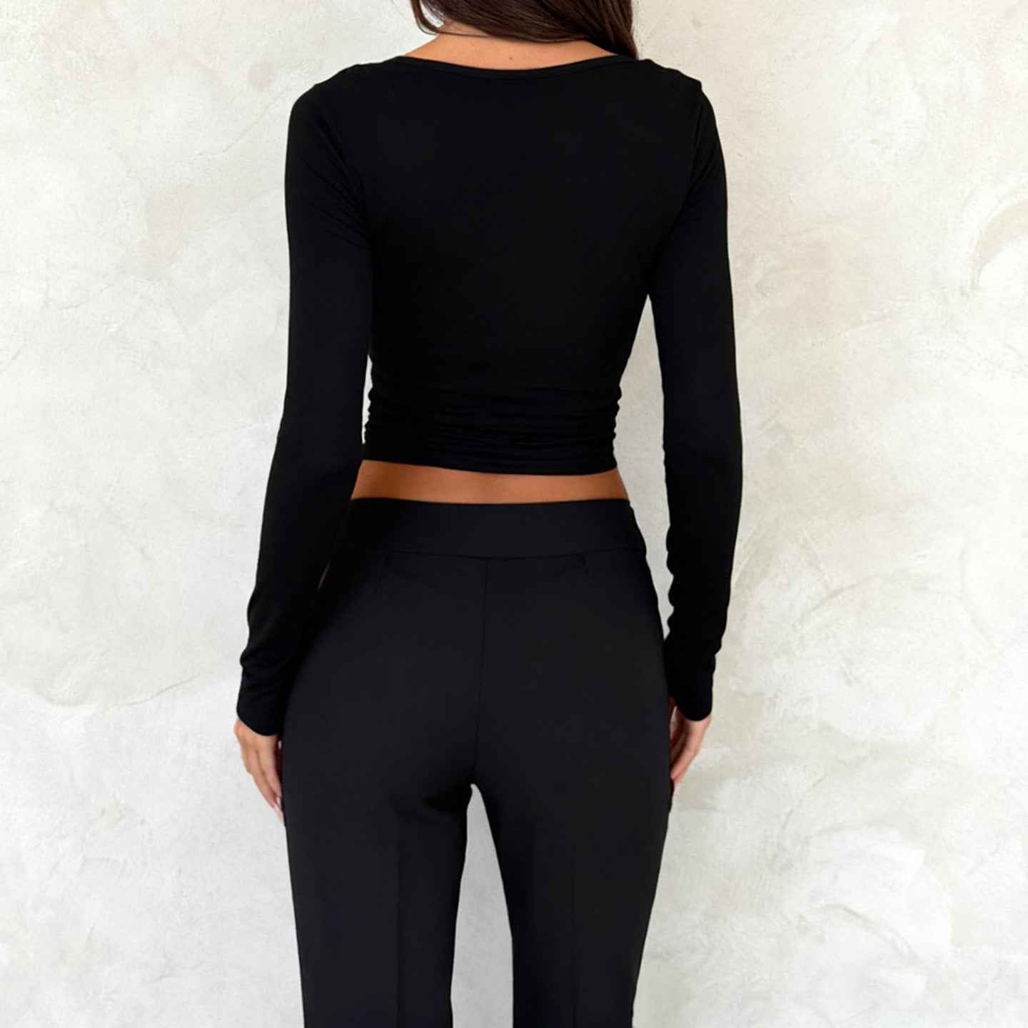 Lace patchwork fake two slim top | MuddyStock Originals