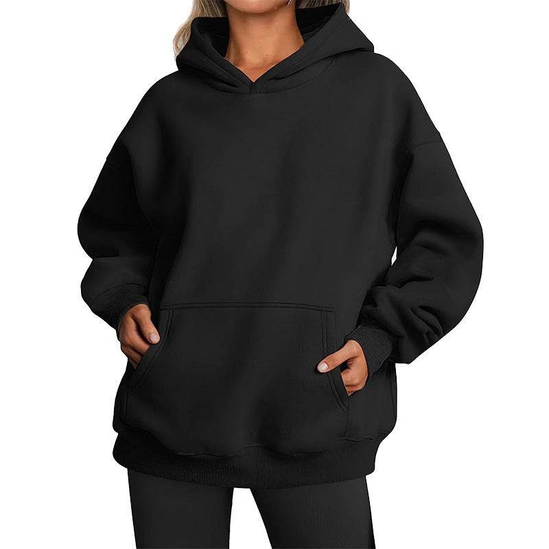 Hooded Sweatshirt with Pockets For Women | MuddyStock Originals Black MuddyStock